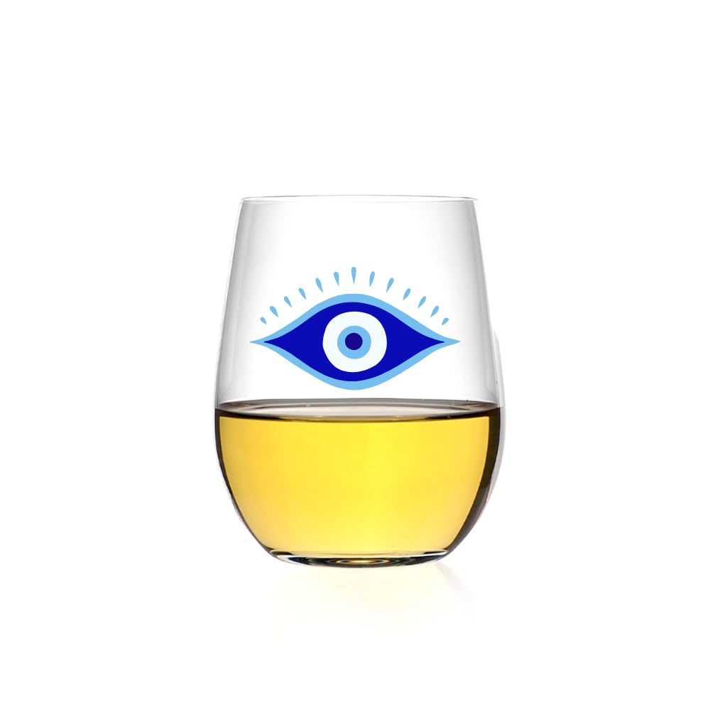 Evil Eye Wine Glass