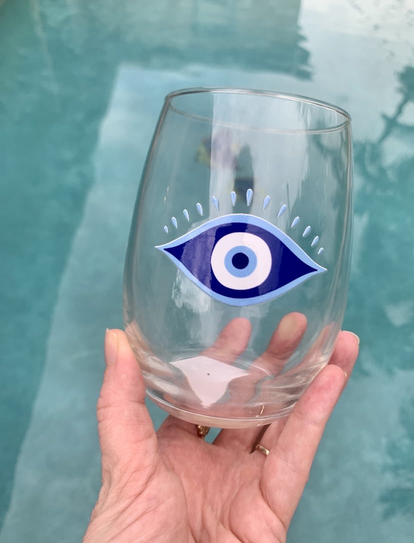 Evil Eye Wine Glass