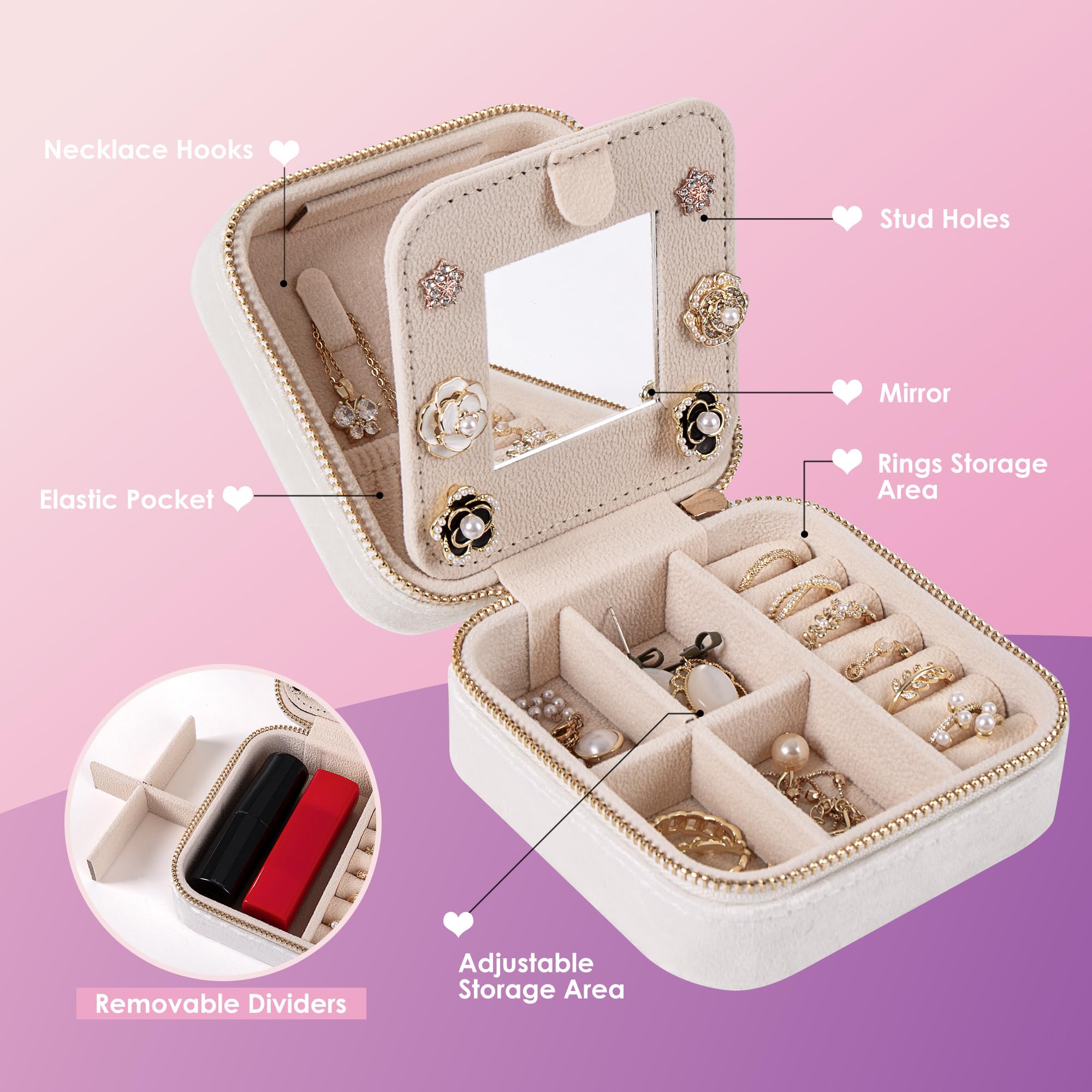 Personalized Travel Jewelry Case