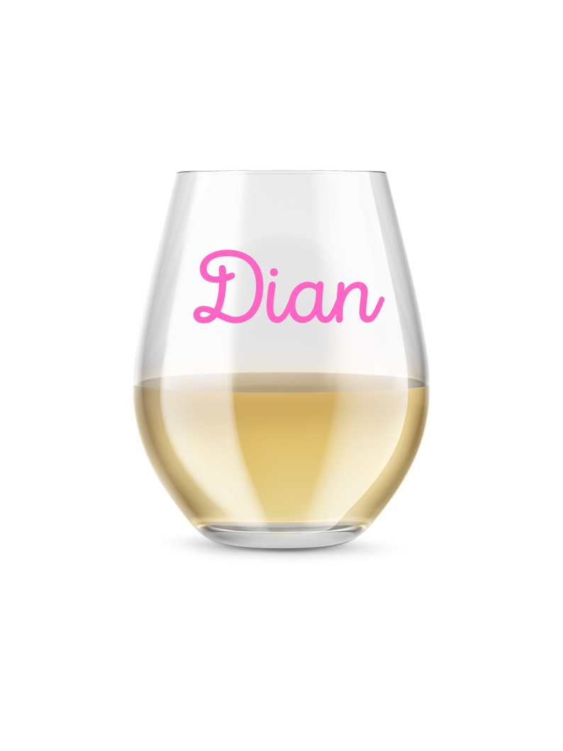 personalize wine glass set