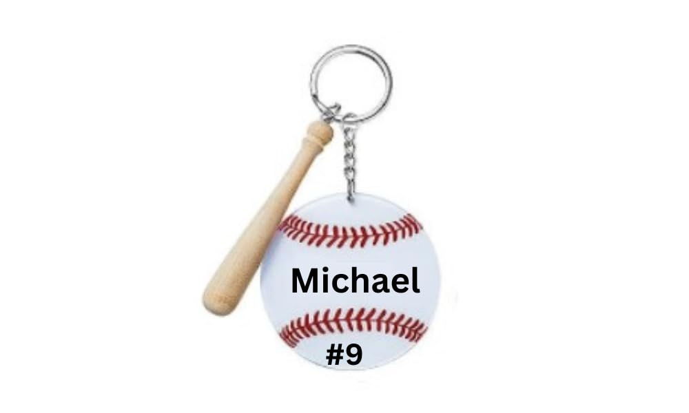 Personalized Baseball Keychain,