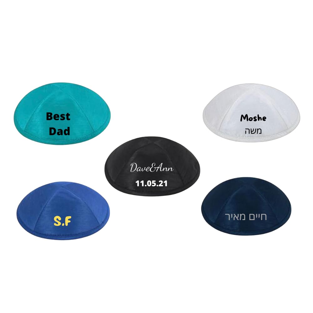 Custom  Raw silk Kippah