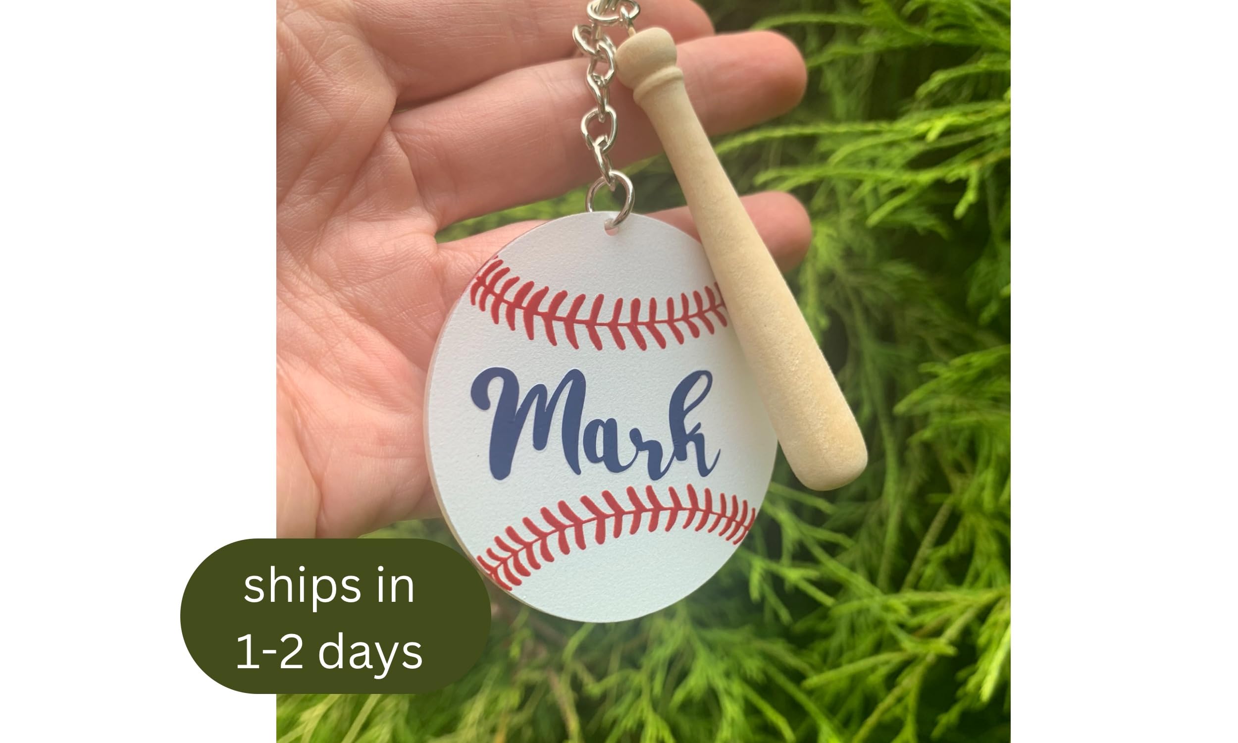 Personalized Baseball Keychain,