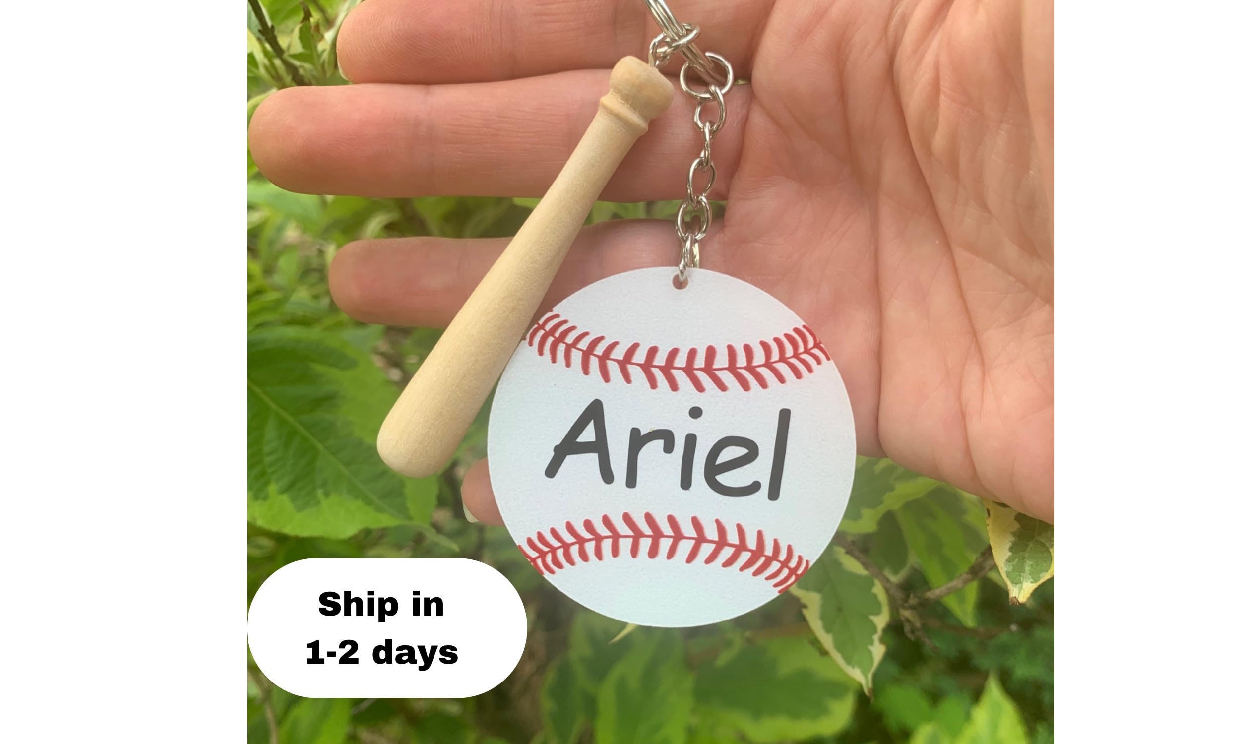 Personalized Baseball Keychain,