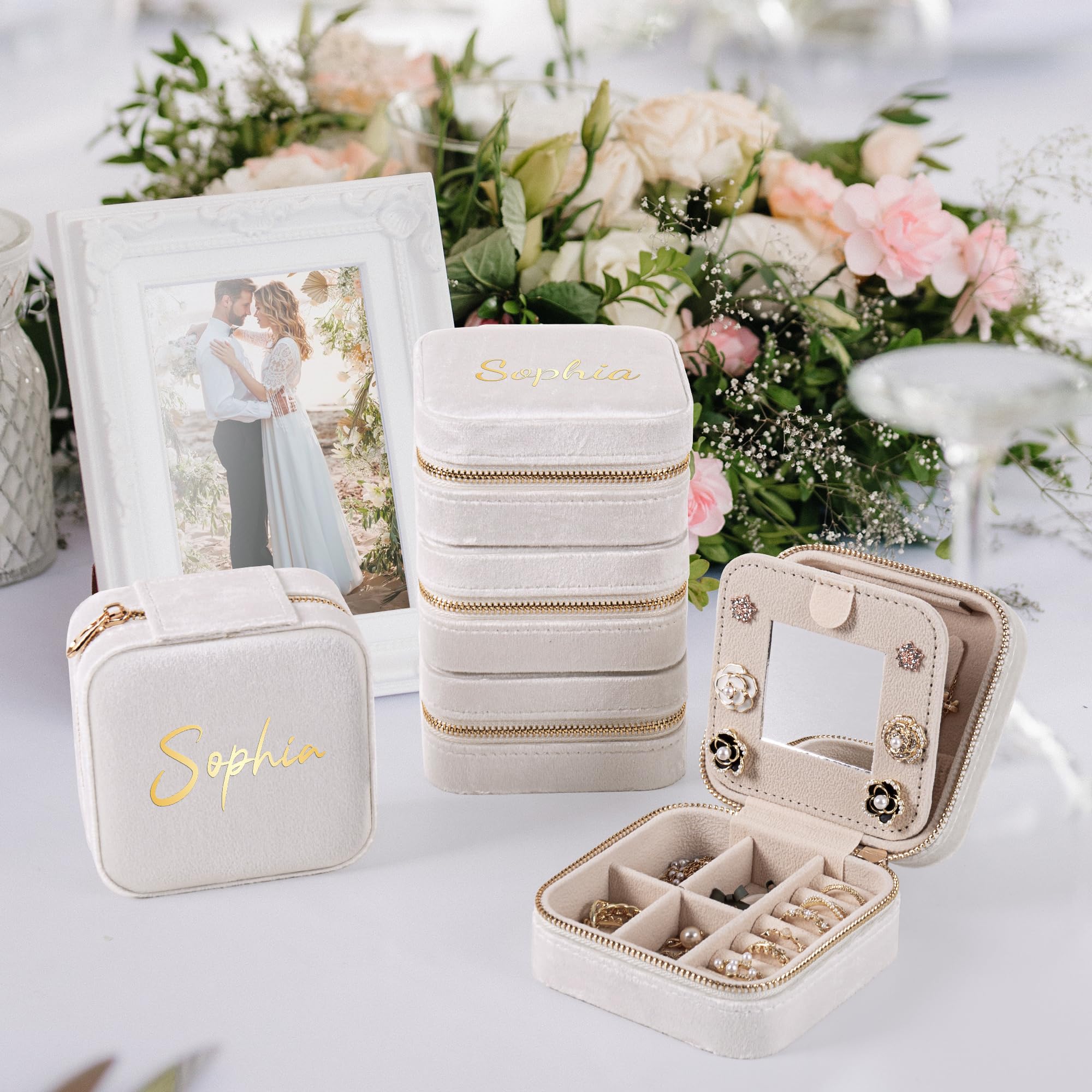 Personalized Travel Jewelry Case