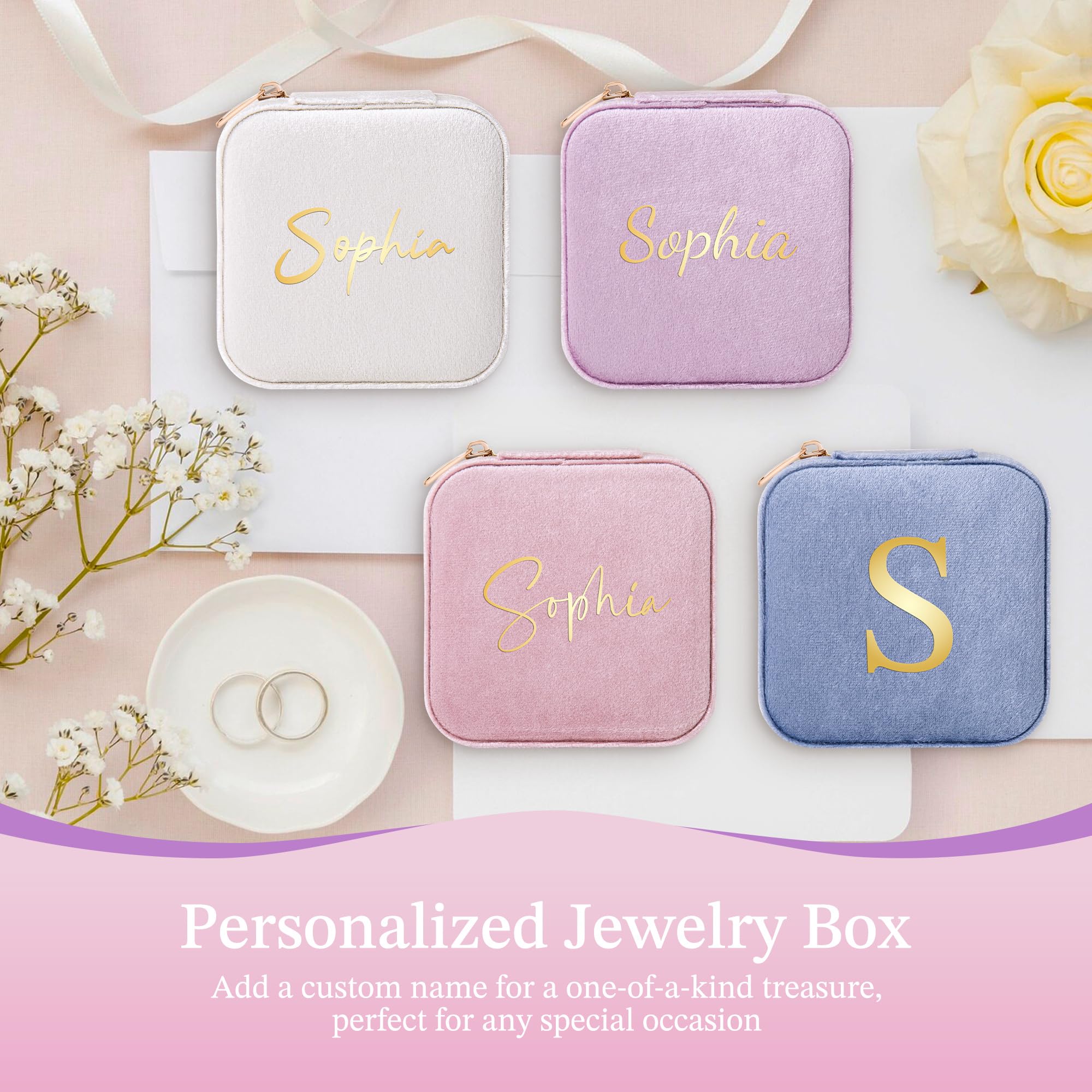 Personalized Travel Jewelry Case