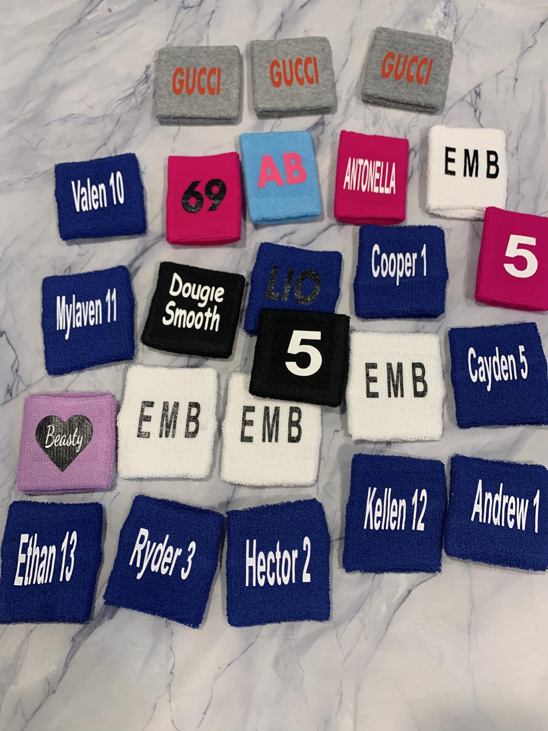 Personalized sweatbands