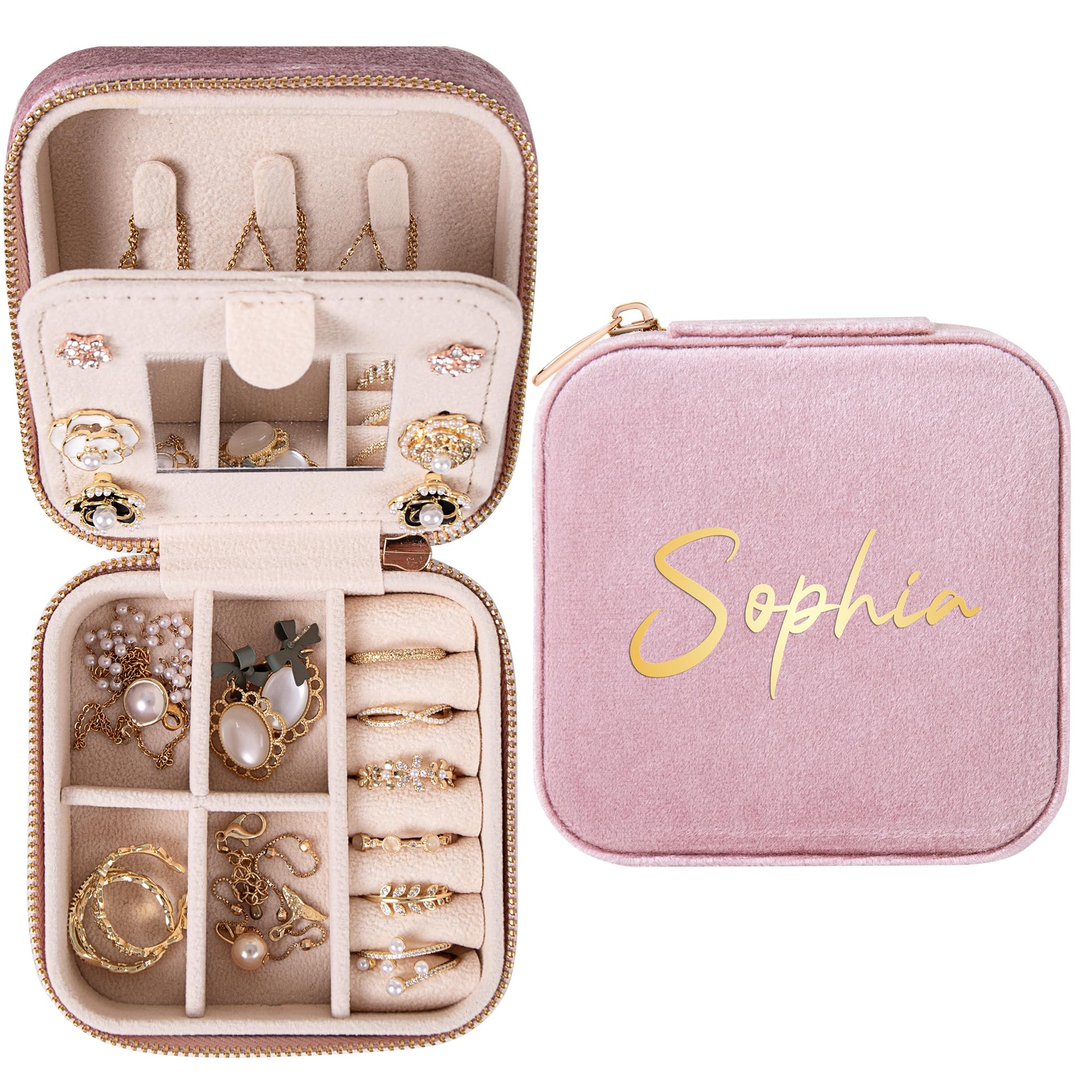 Personalized Travel Jewelry Case