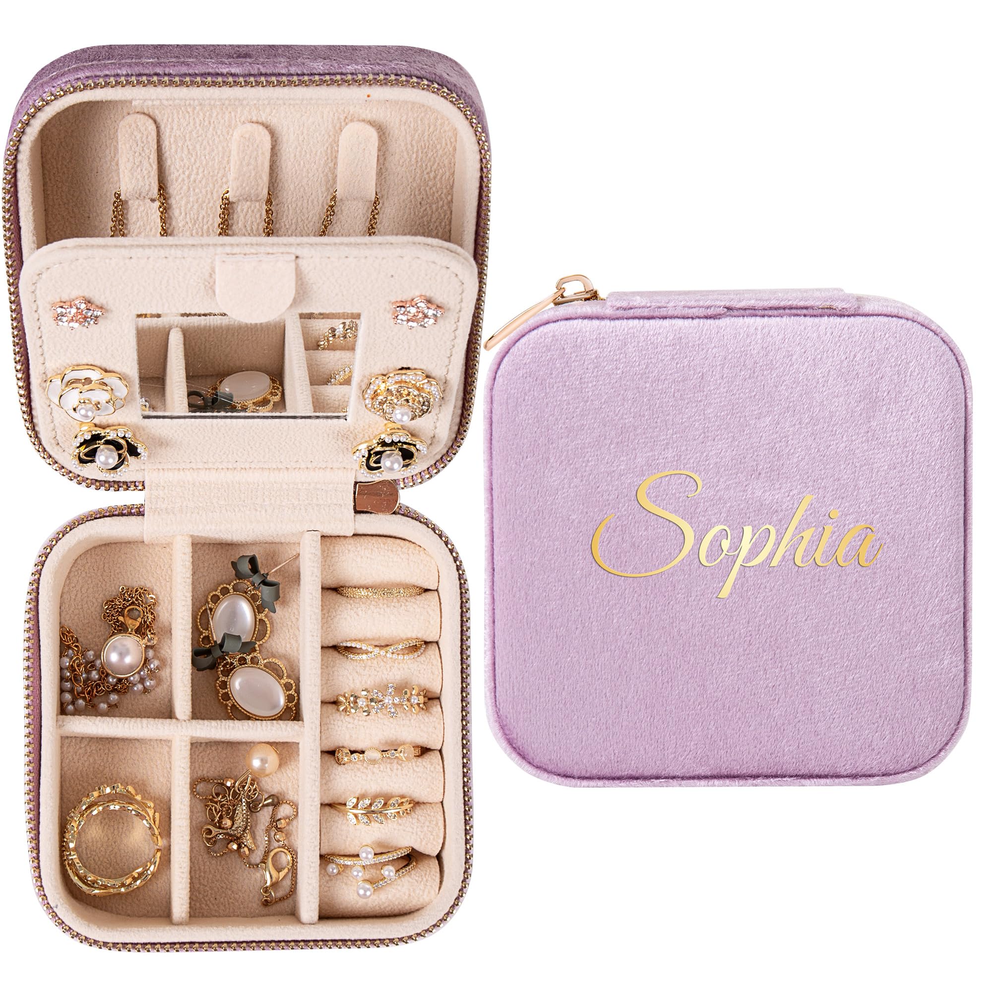 Personalized Travel Jewelry Case