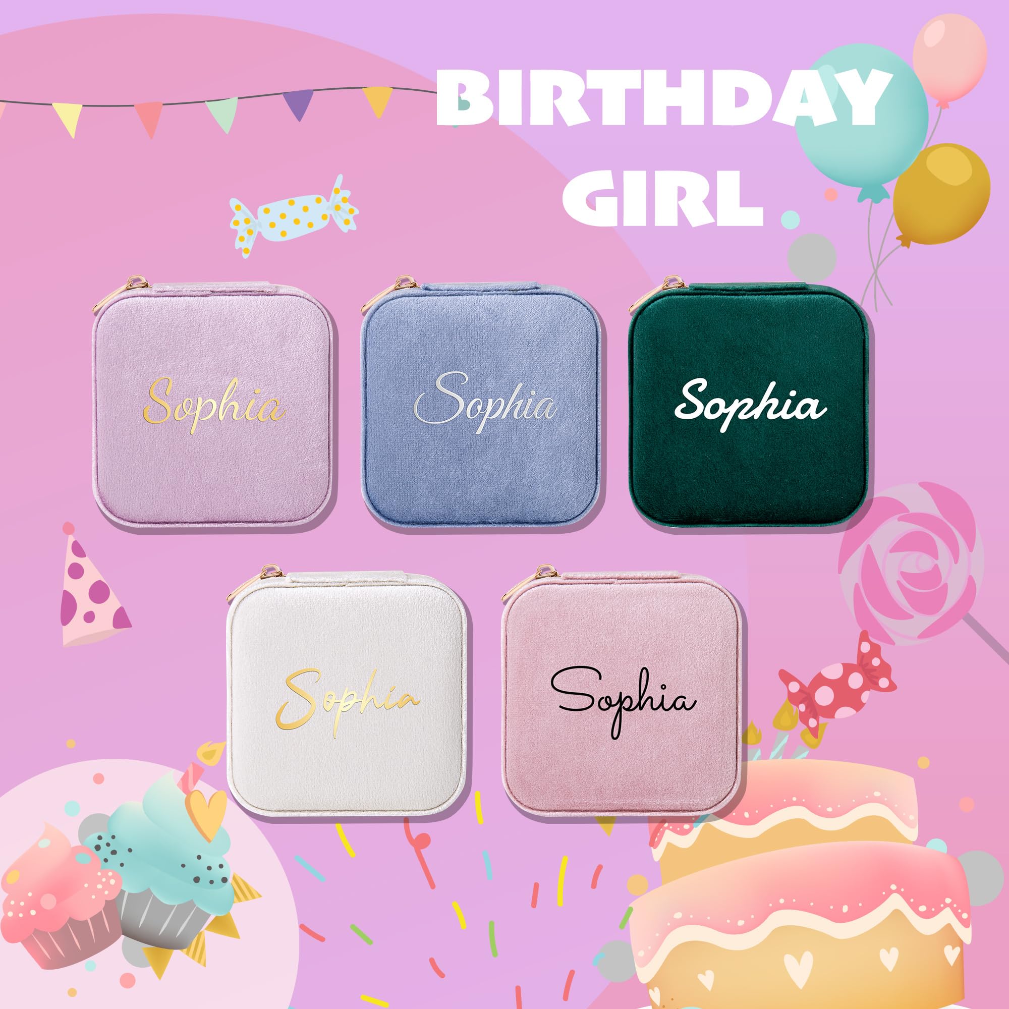 Personalized Travel Jewelry Case