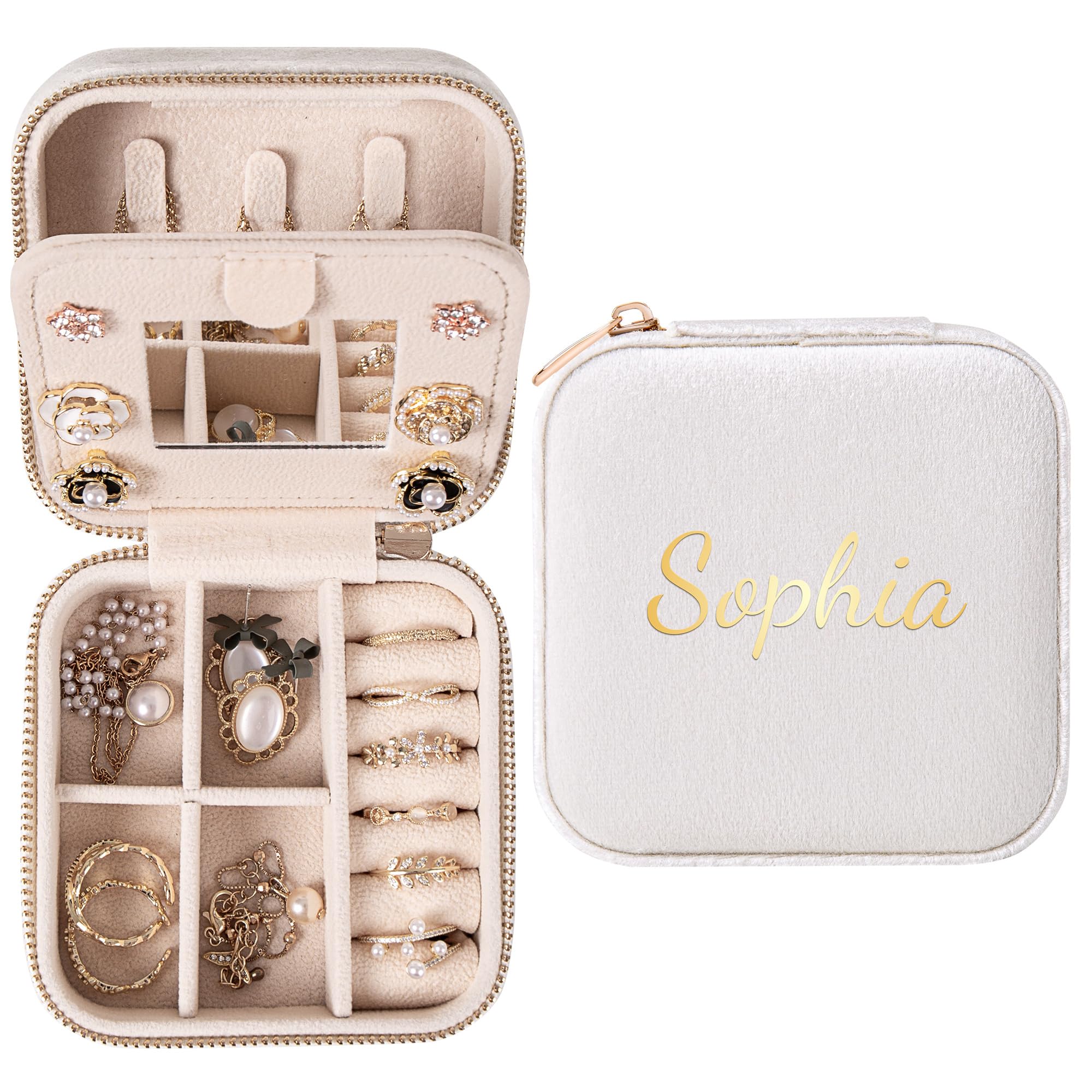 Personalized Travel Jewelry Case