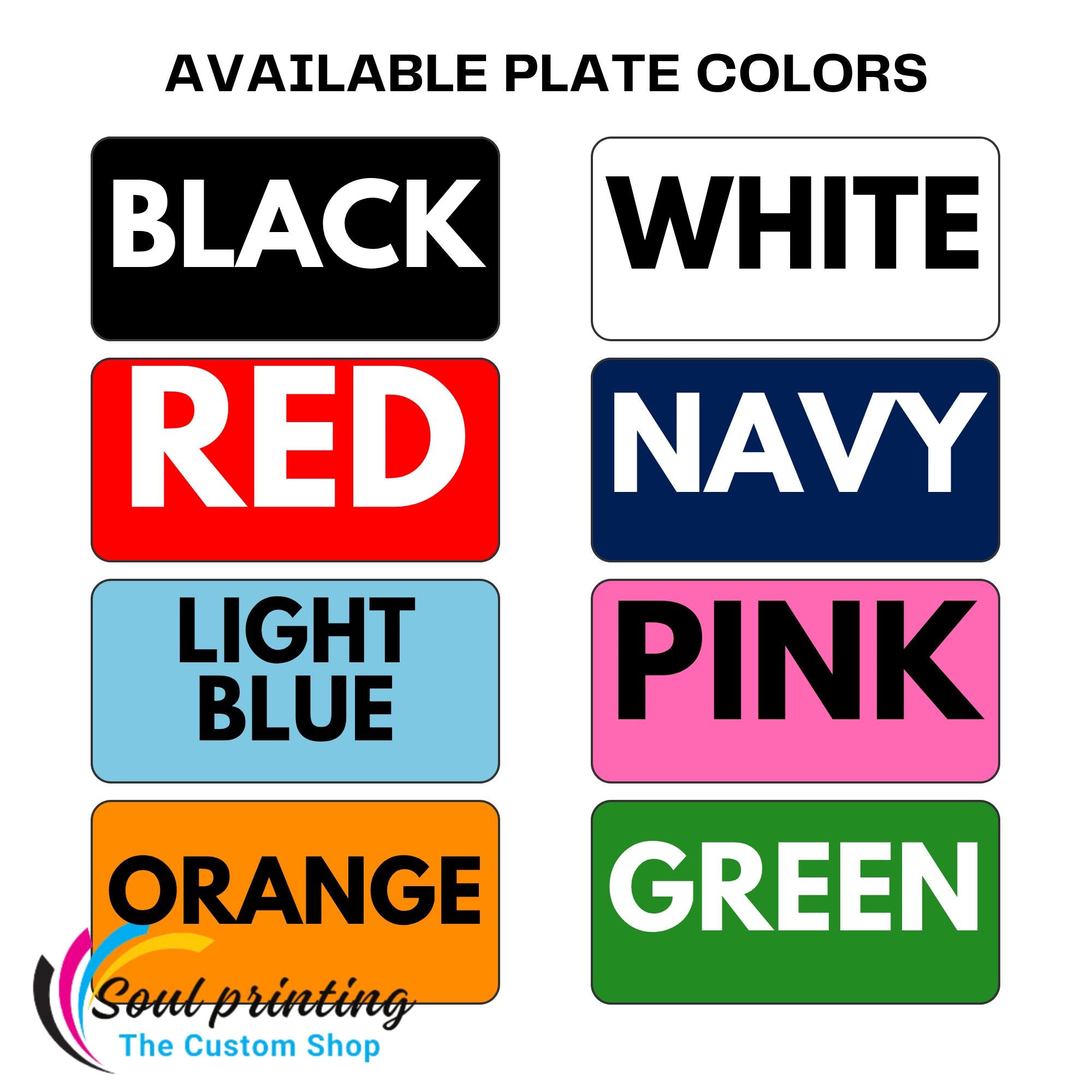 Custom License Plate 6x12, Personalized Glossy Aluminum Car Tag | Gift for Dad, Boyfriend, Car Lover