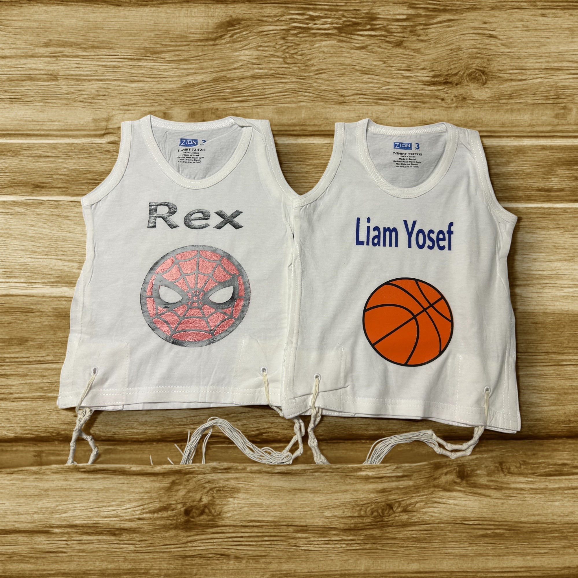 personalized kids  tzitzit