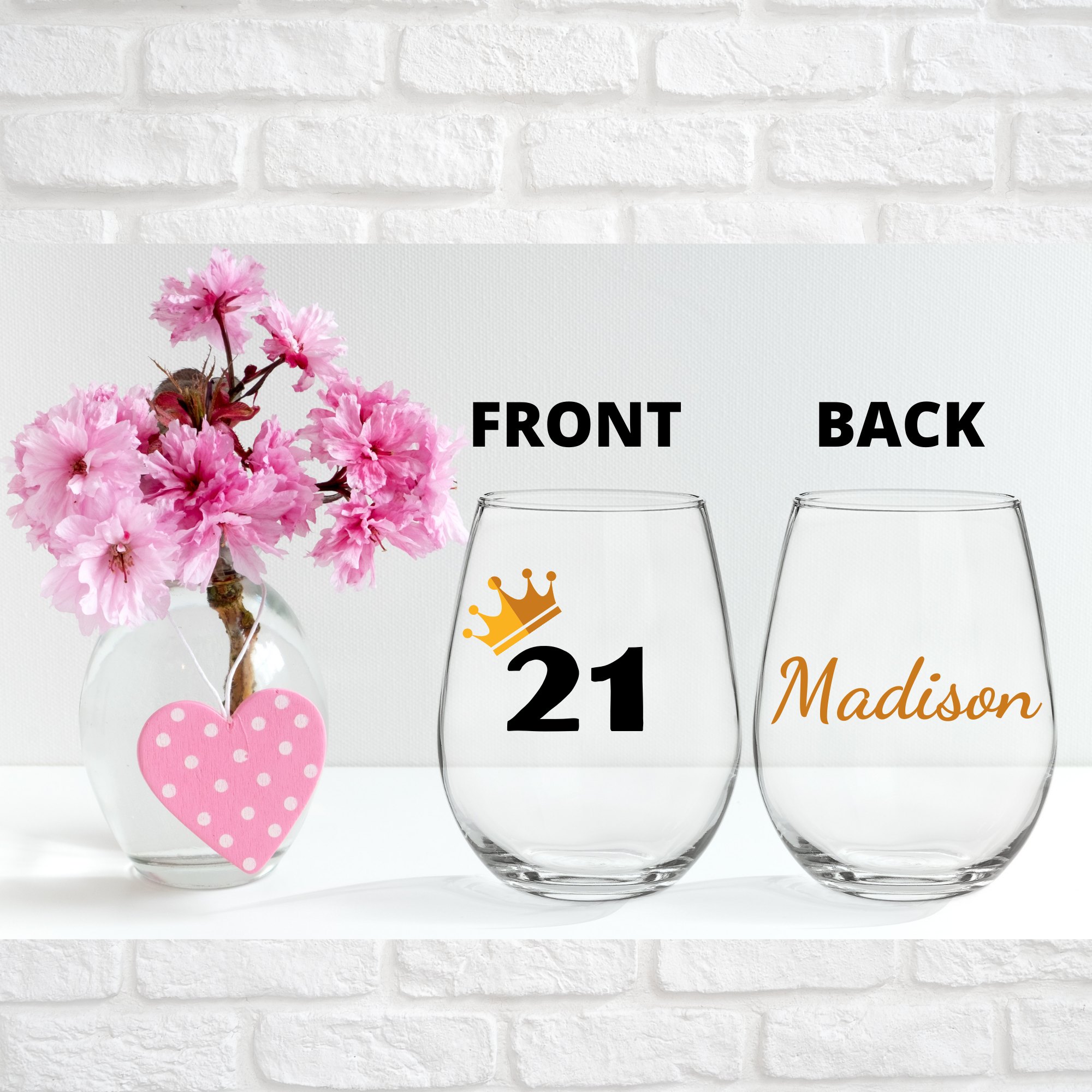 21ST Birthday Wine Glass