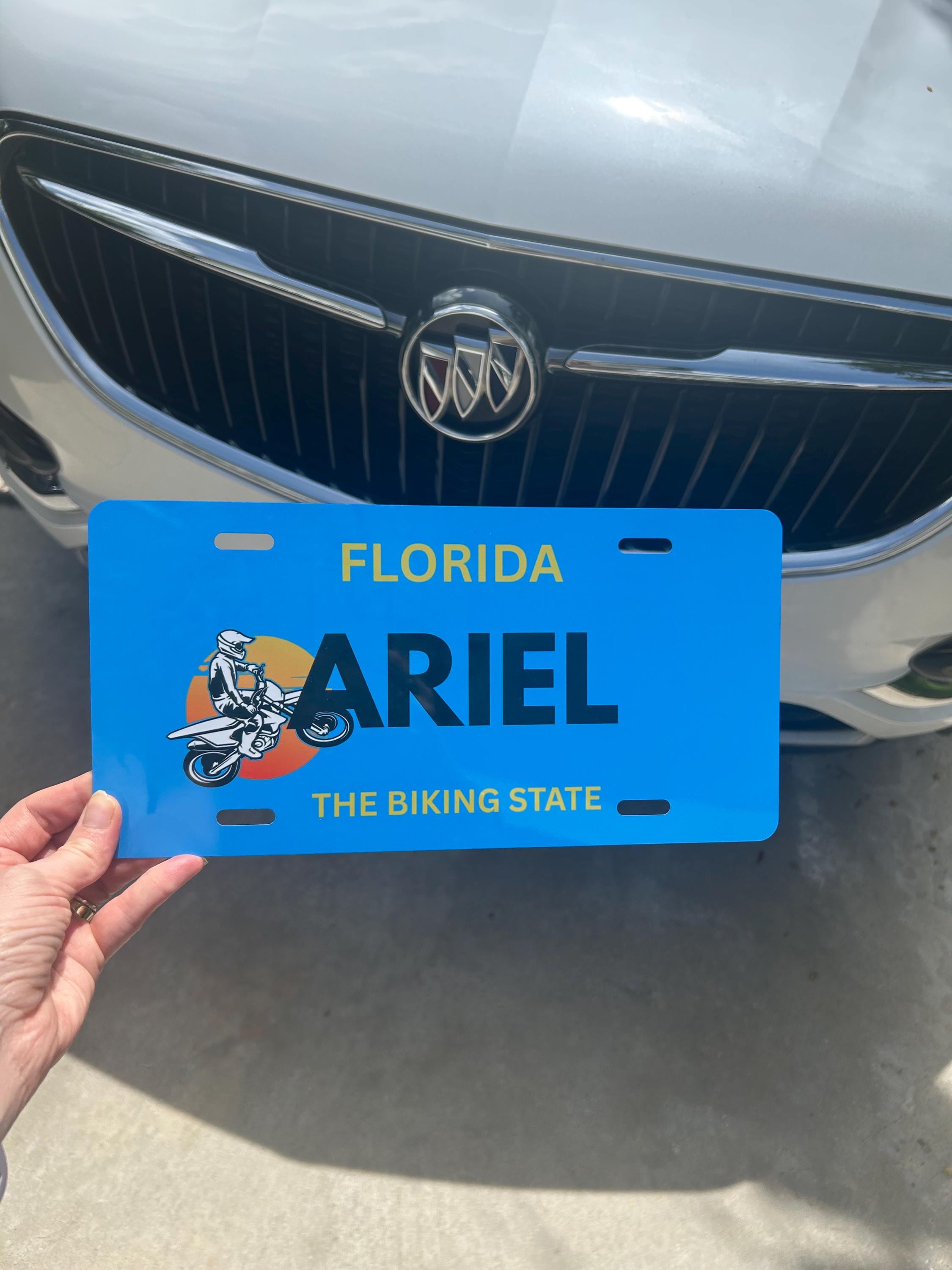 Custom License Plate 6x12, Personalized Glossy Aluminum Car Tag | Gift for Dad, Boyfriend, Car Lover